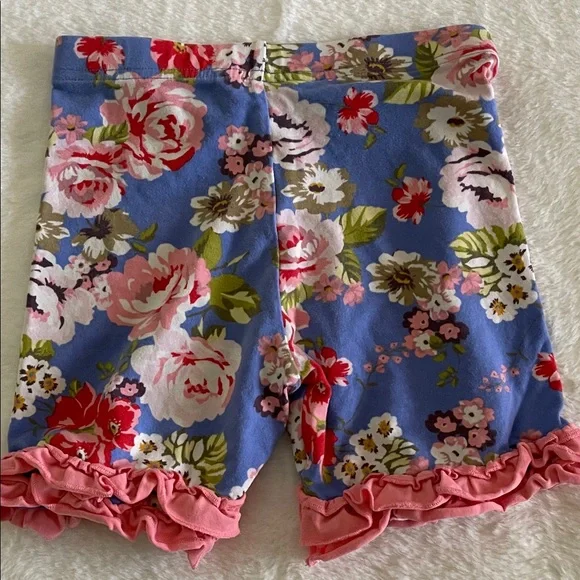 Matilda Jane periwinkle Floral Ruffle Shorties SZ 8 - Picture 4 of 4
